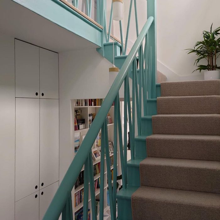 Painted Stairs With Painted Banister