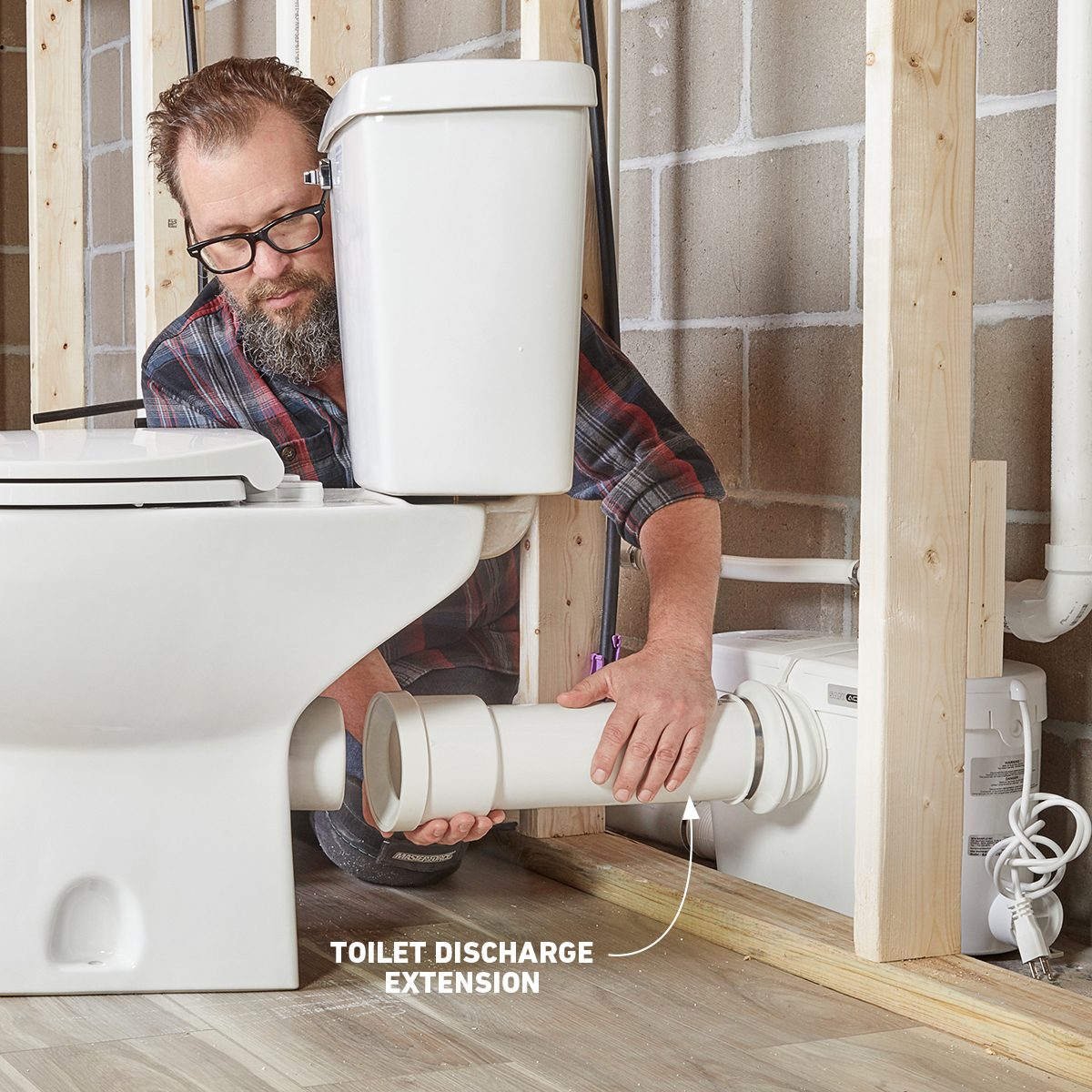 Connect the toilet