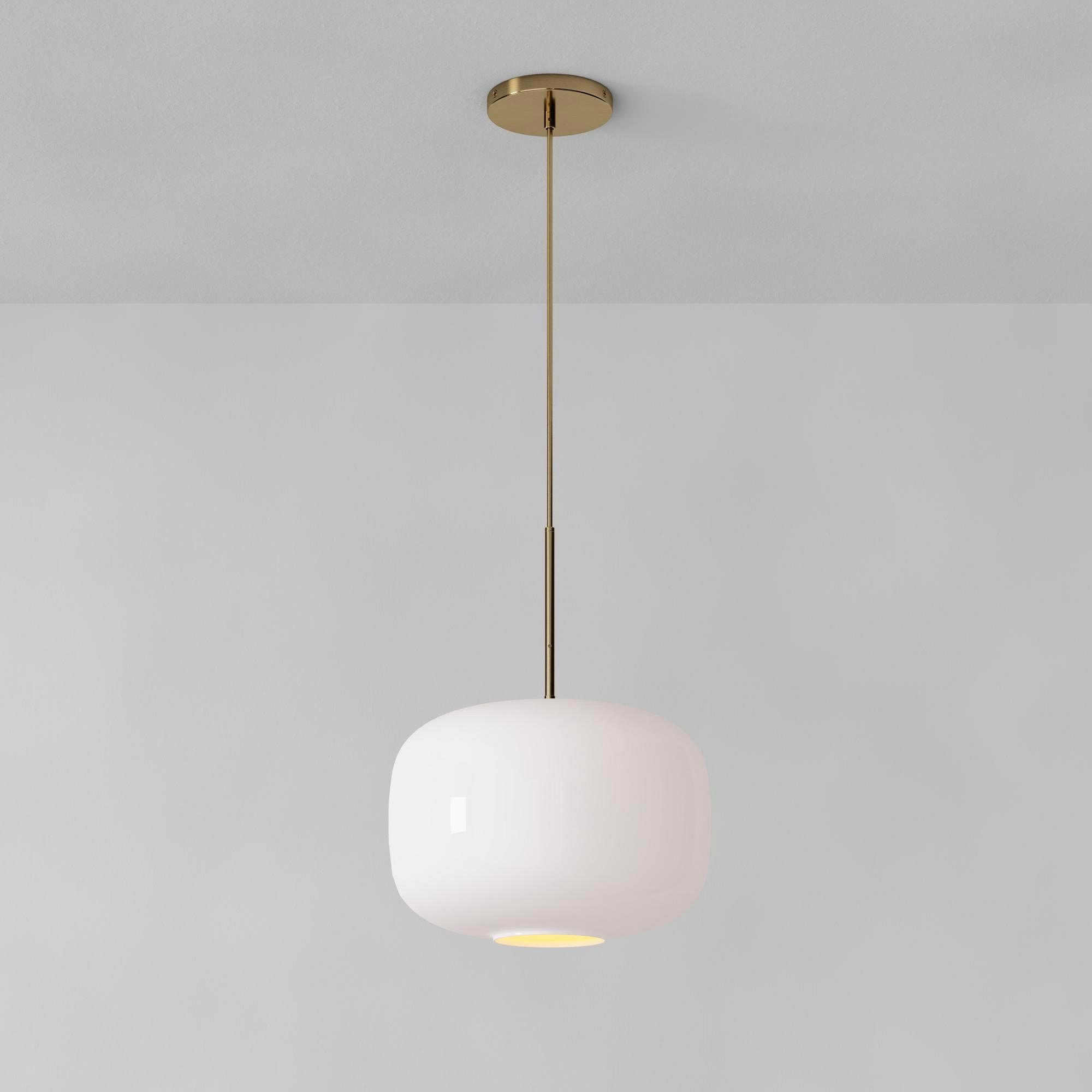 West Elm Sculptural Glass Pebble Pendant