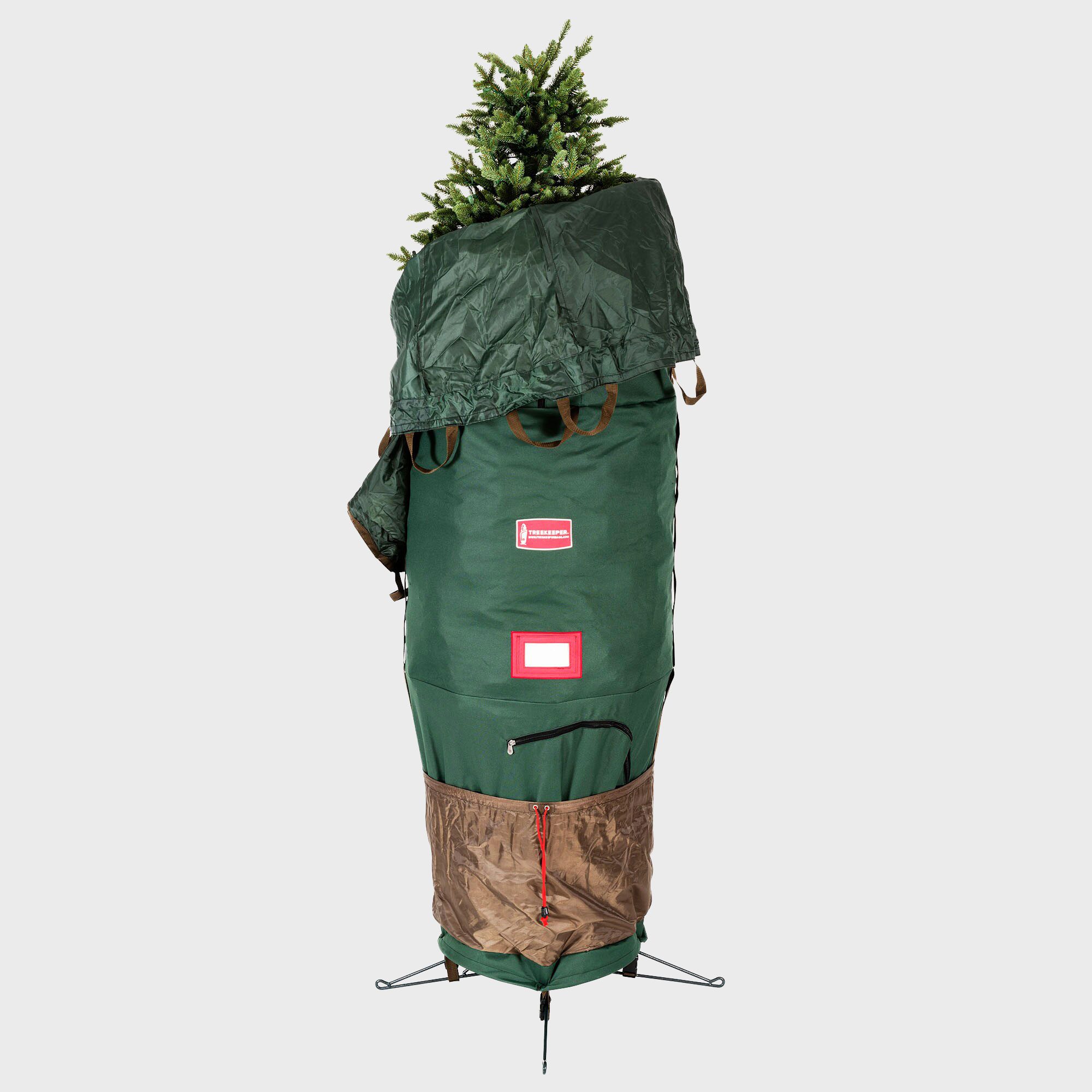 Treekeeper 33 In W X 95 In H Green Collapsible Upright Christmas Tree Storage Bag