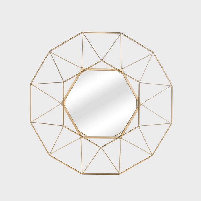 Hexagon Framed Wall Mirror