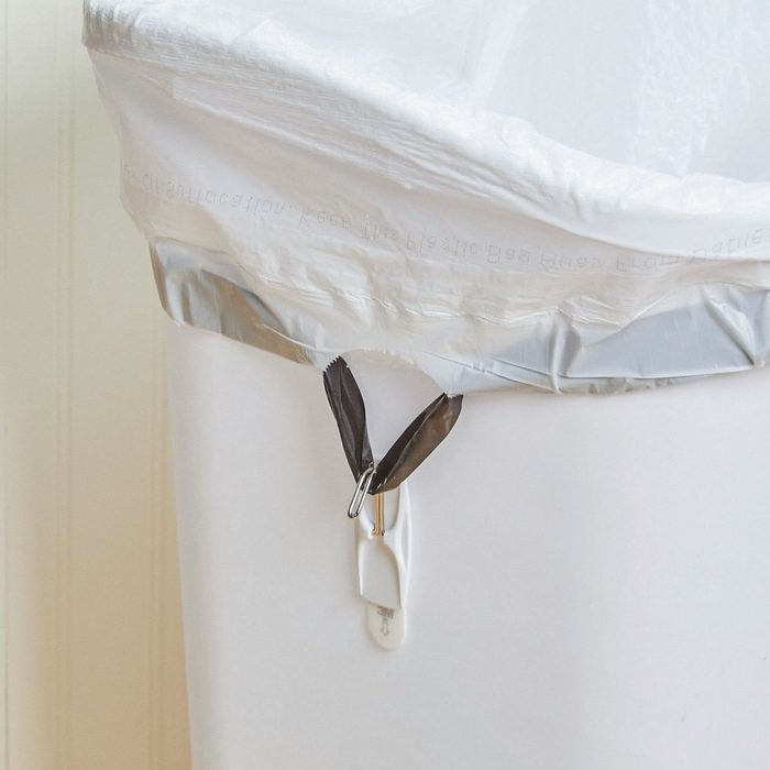 close up of Garbage Bag secured With a Hook