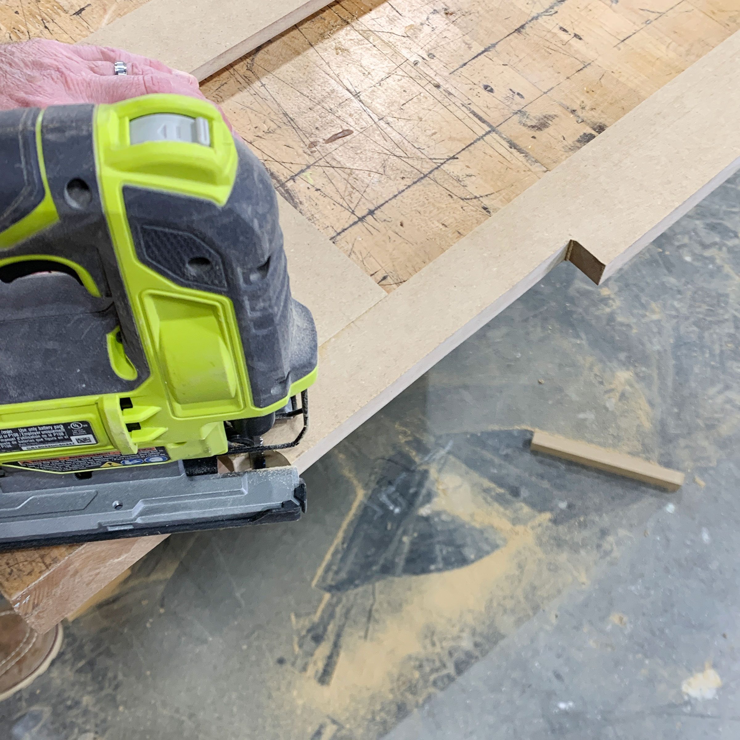 sanding from above