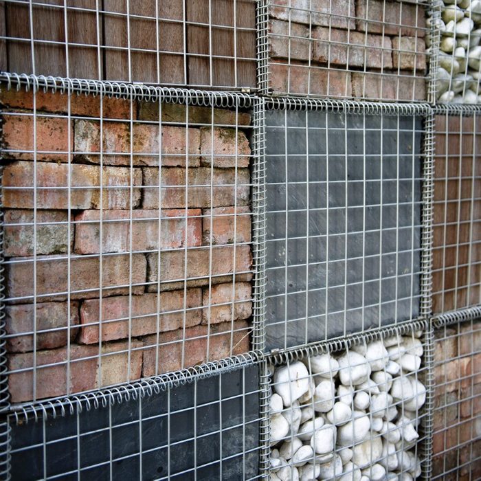 Multi Texture Gabion Wall Via Instagram @earthdesignsgardendesign
