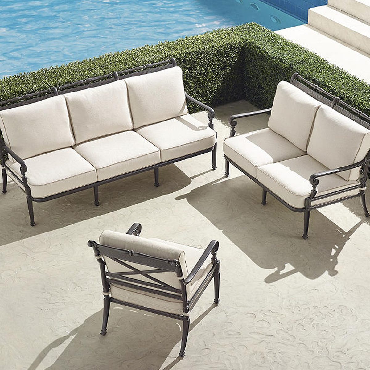 Carlisle 3 Pc. Sofa Set In Slate Finish Ecomm Frontgate.com