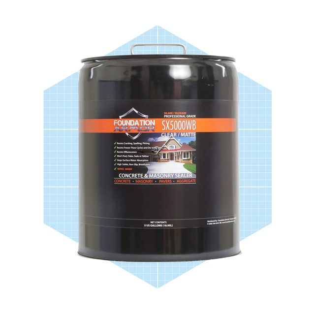 A black canister labeled 