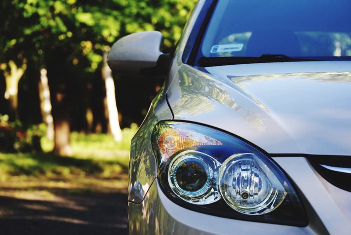 Close-Up Of Car Against Tree