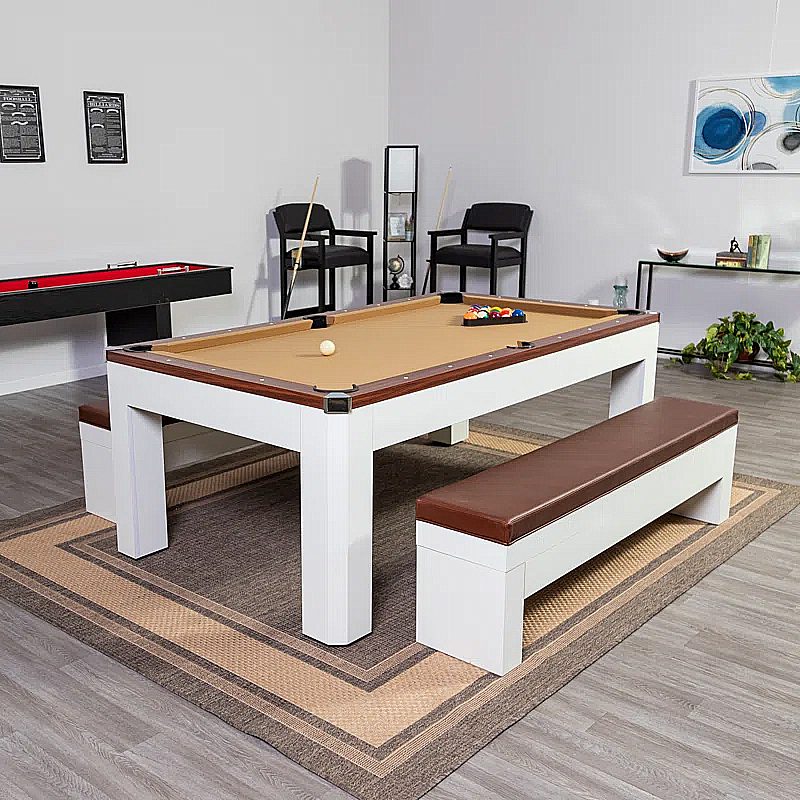 Newport 7-ft Pool Table Combo Set with Benches