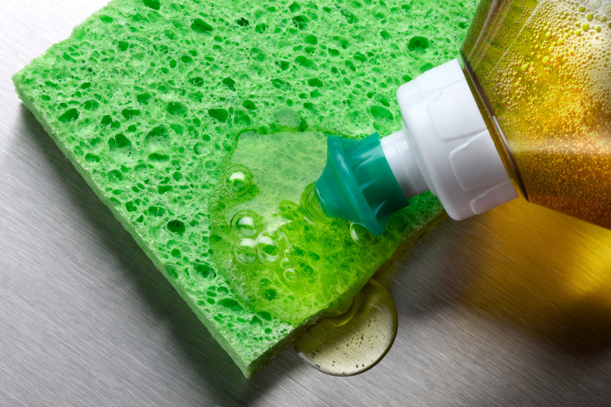 Sponge and dish soap