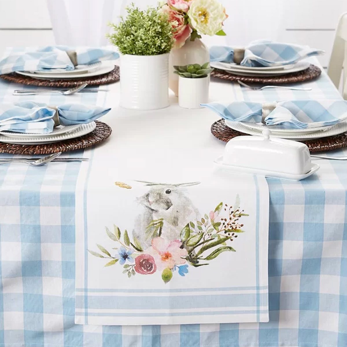 Rosenthal Rectangular Animal Print Easter Cotton Table Runner Ecomm Wayfair.com