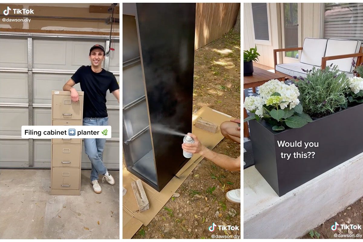 You Can Turn an Old File Cabinet Into a Flower Planter—Here’s How