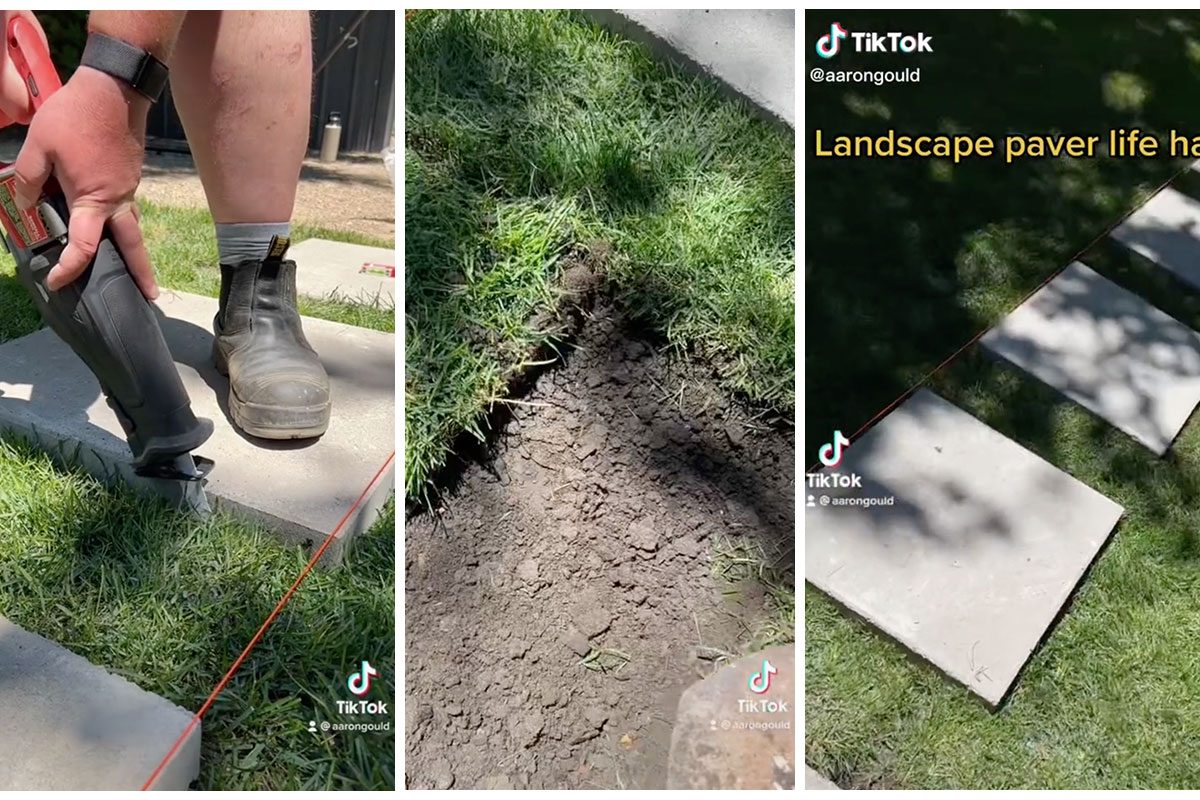 If You’re Laying Landscape Pavers, You Need This Easy Trick