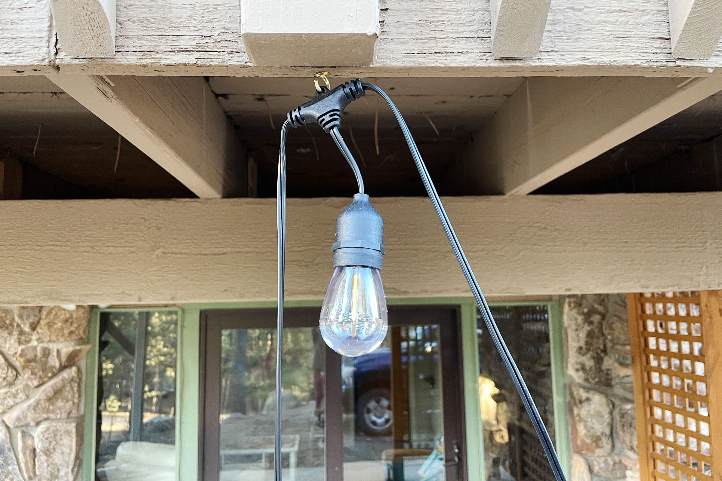 hanging string lights