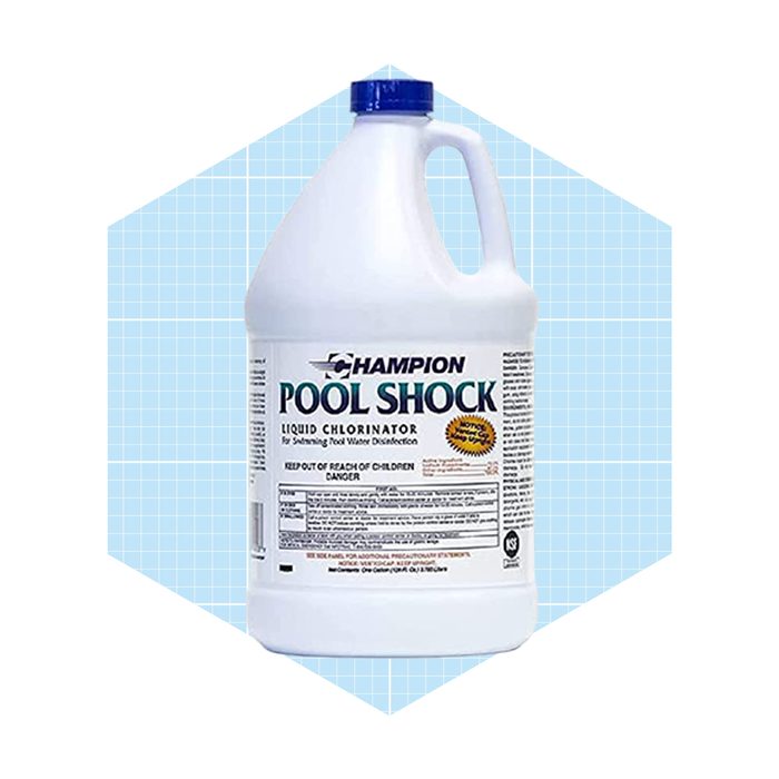 A large white container labeled 