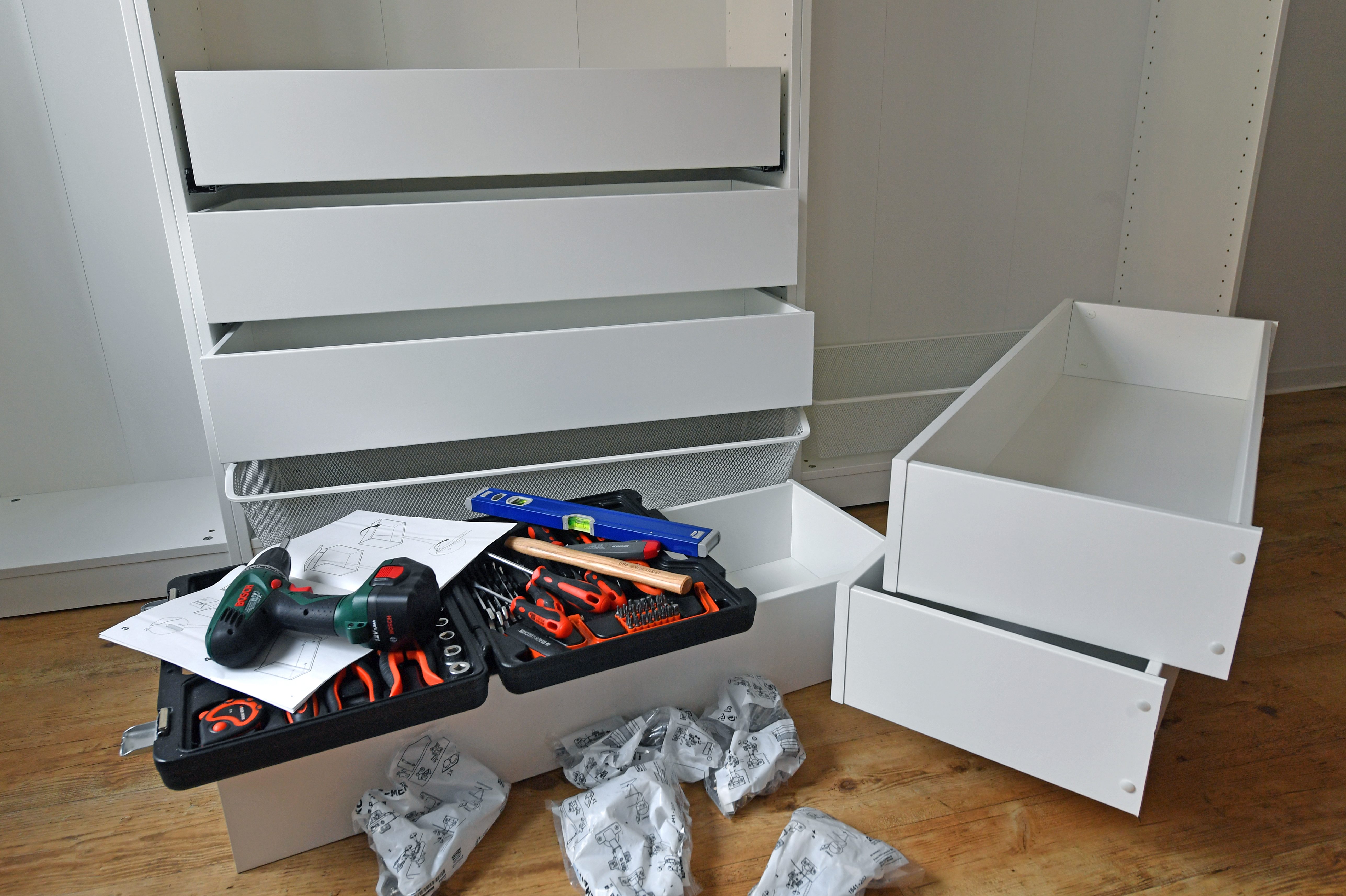 Furniture assembly from Ikea