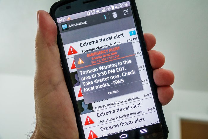 Smart Phone Tornado Alert Warning