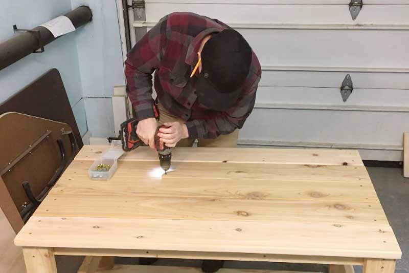 Step 7 Attach the table top