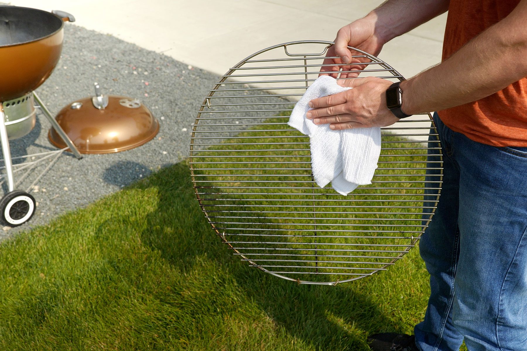 Dry the grates