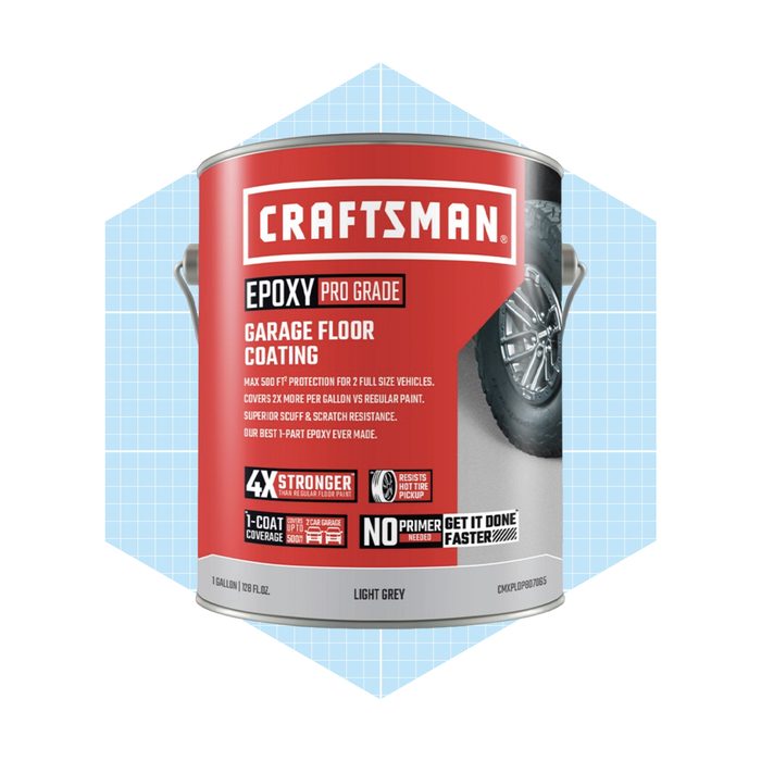A paint can labeled 