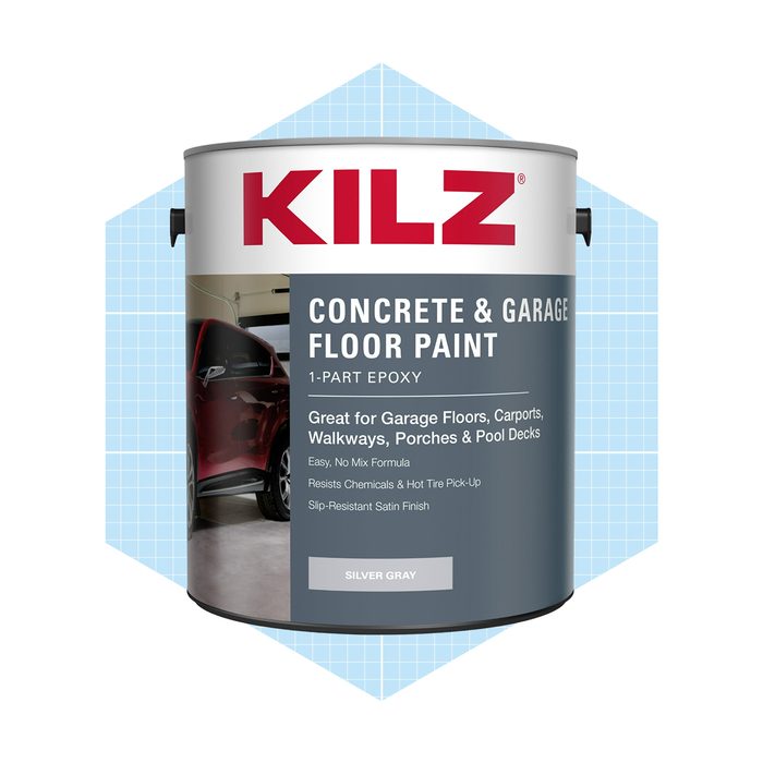 A paint can labeled 