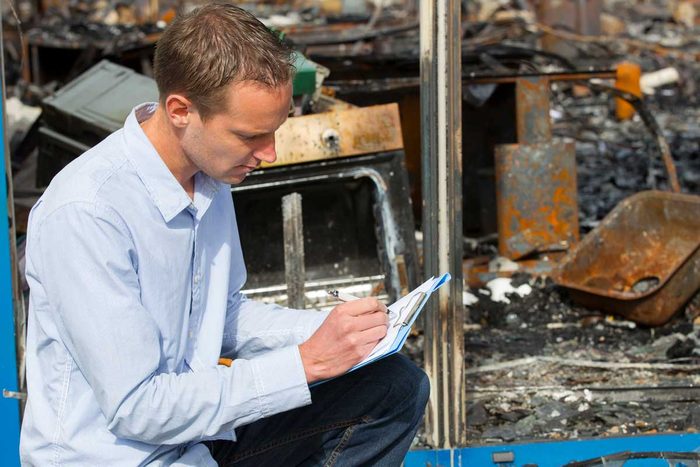 Young Man Expects Damage By Fire to Report to Insurance for Coverage Claim