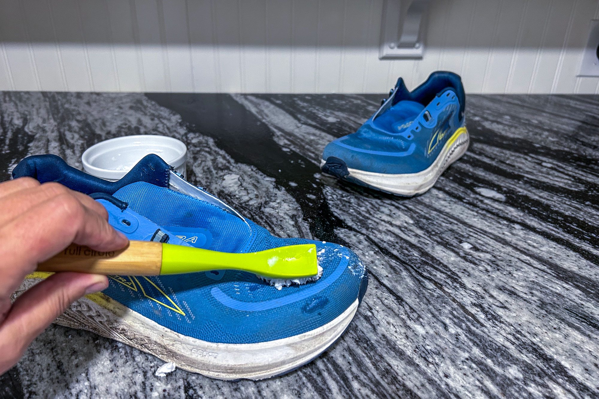 Scrub with soap