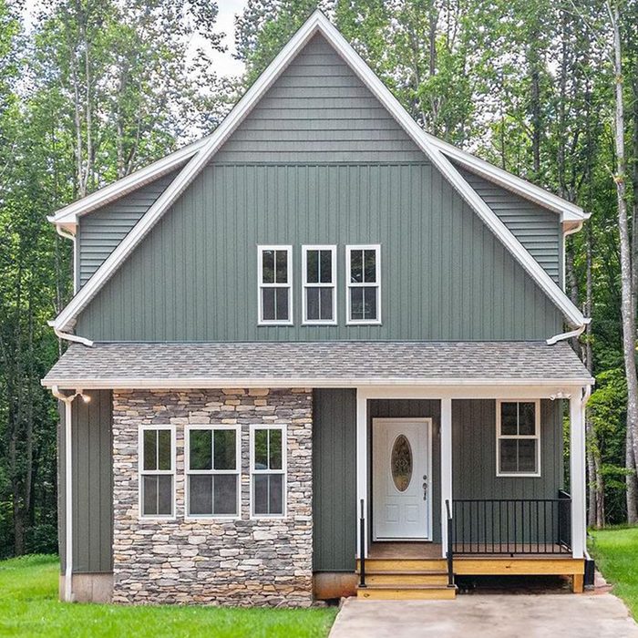 8 Refreshing Green Exterior Paint Colors Gray Green Exterior Courtesy @frankgoodbuilders Instagram