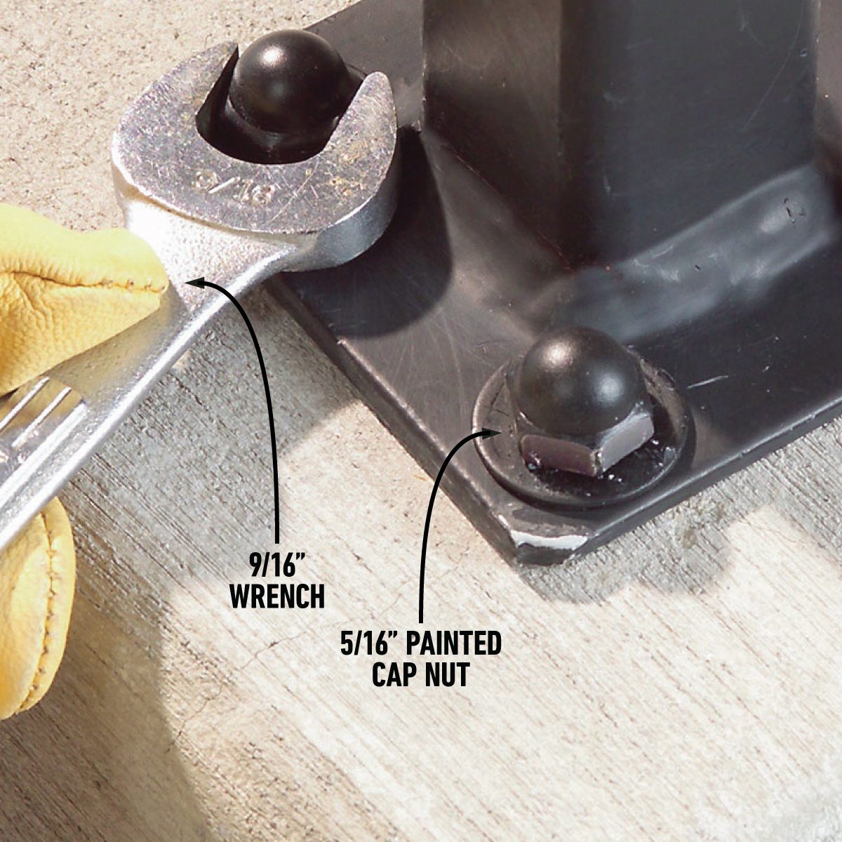 How To Install An Outdoor Stair Railing On Concrete Steps Install Cap Nuts