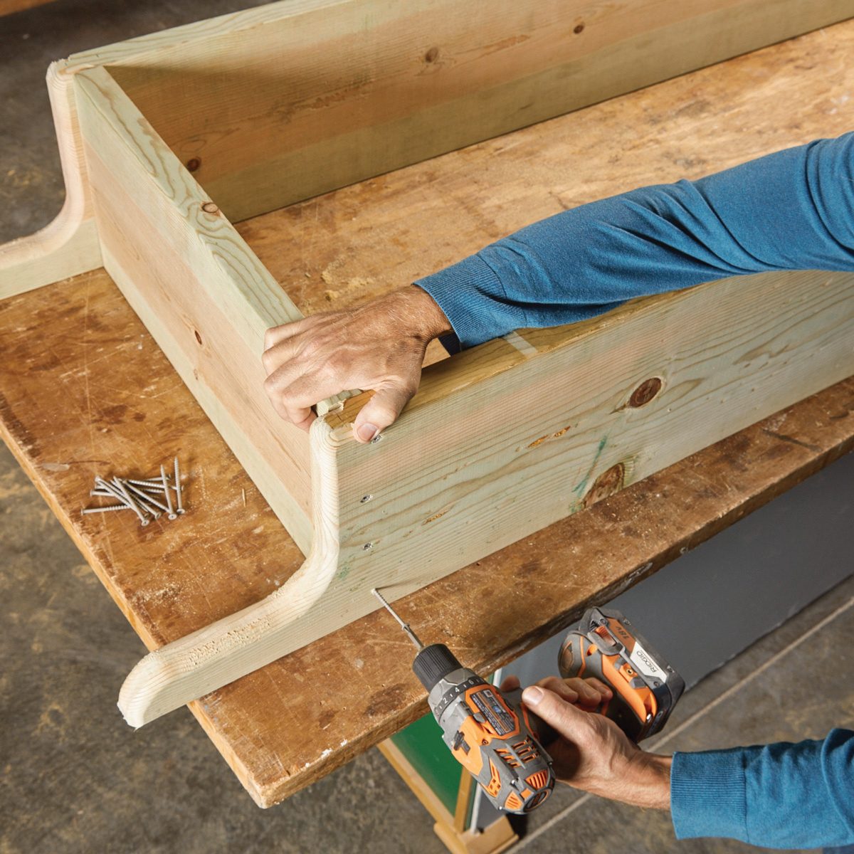 How To Build A Diy Raised Patio Planter With Legs Assemble the Box