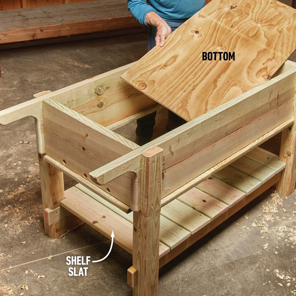 How To Build A Diy Raised Patio Planter With Legs Fh17apr 577 51 030 Callouts