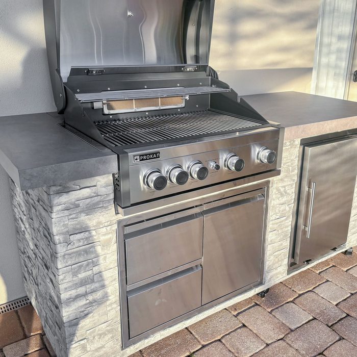Pro Elite 5 Burner Liquid Propane Bbq Grill Island
