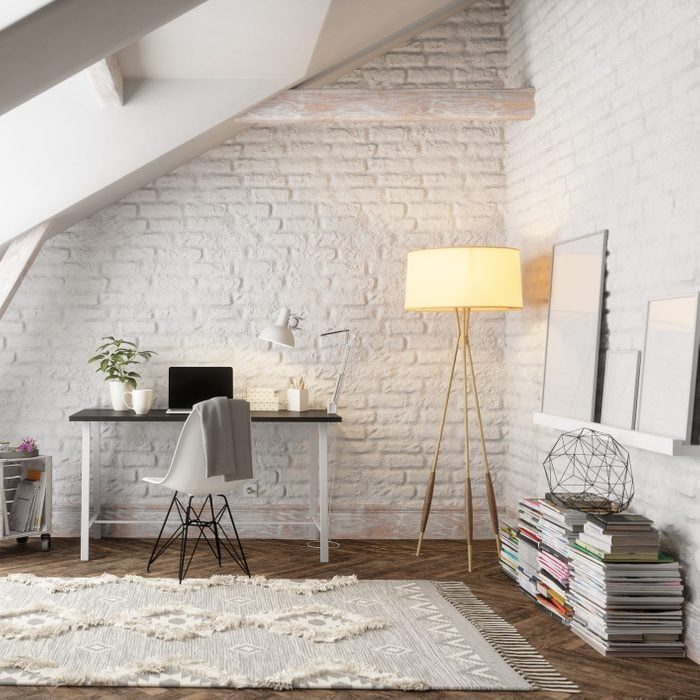 White Fabric Drum Lamp Shade