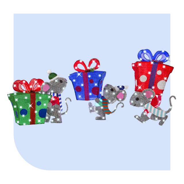 Decorating With Woodland Animals For Christmas You Need These Cuties Asap Illuminated Three Christmas Mice