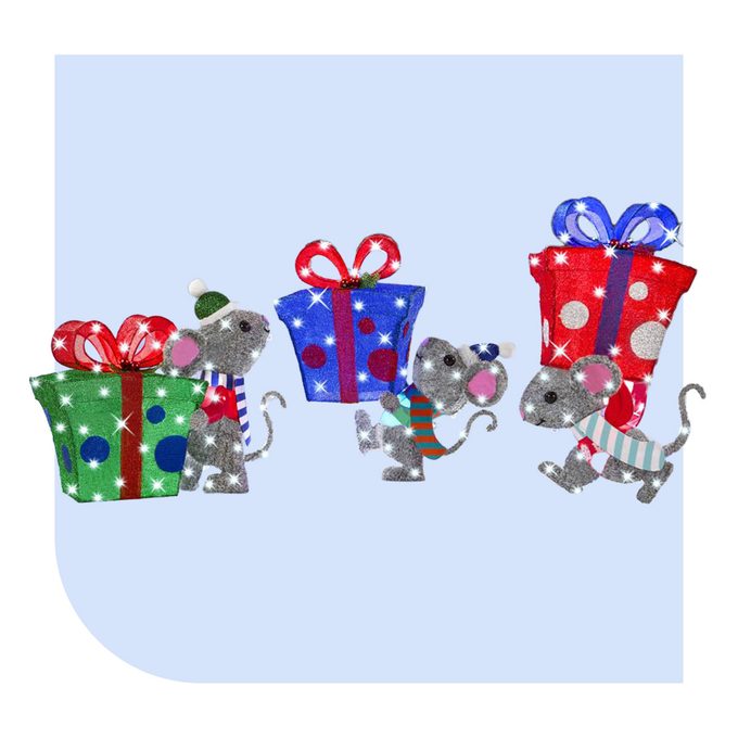 Decorating With Woodland Animals For Christmas You Need These Cuties Asap Illuminated Three Christmas Mice