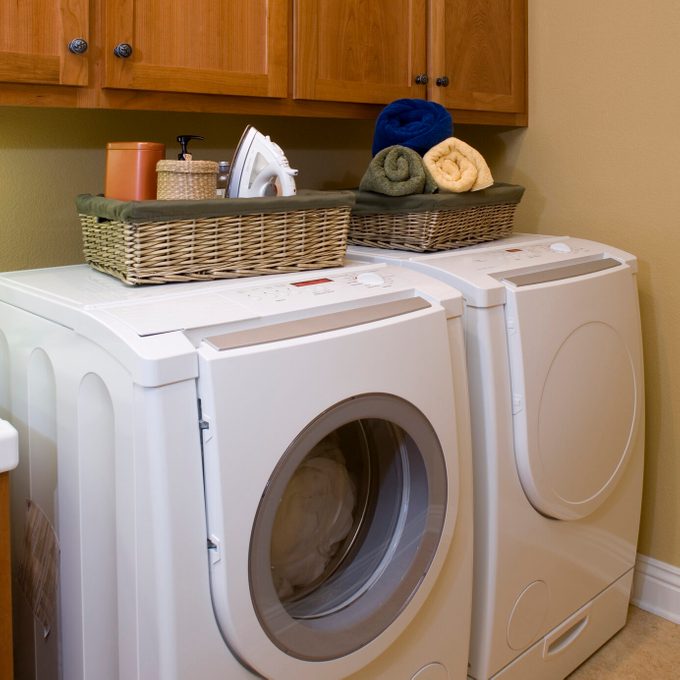 Modern laundry room.