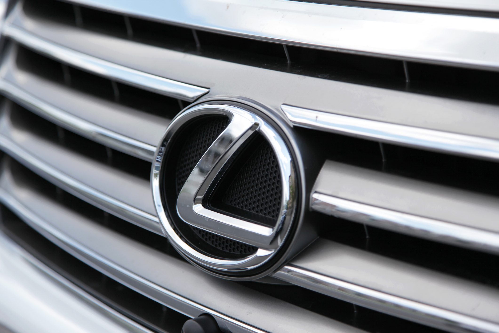 Lexus Logo close-up on a car grill