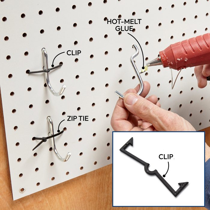 Lock In the Pegboard Hooks