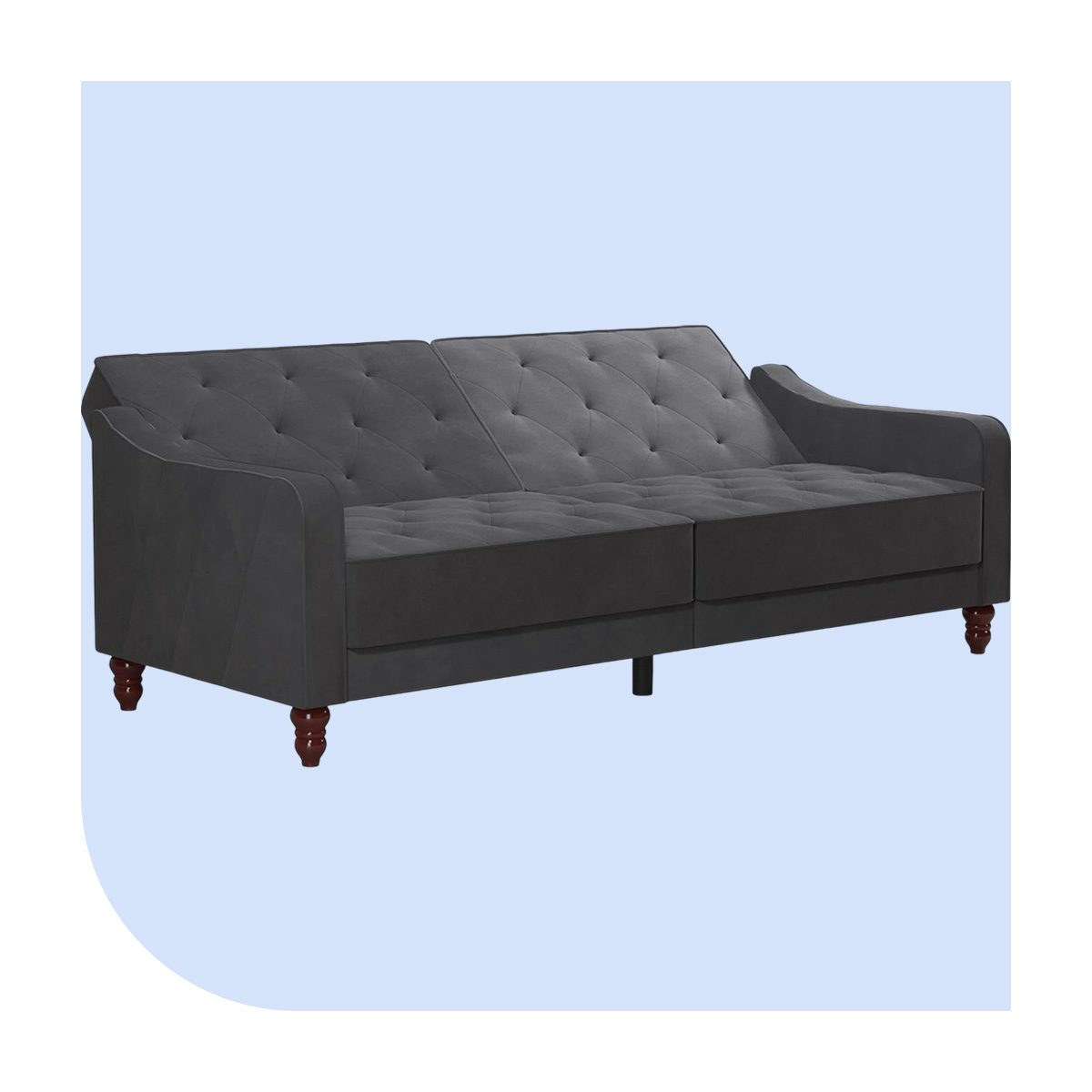Tufted Velvet Split Back Futon
