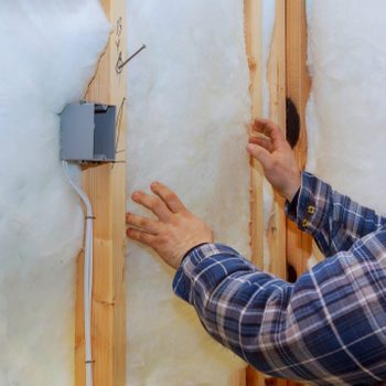 Work composed of mineral wool insulation in the wall heating insulation warm house,