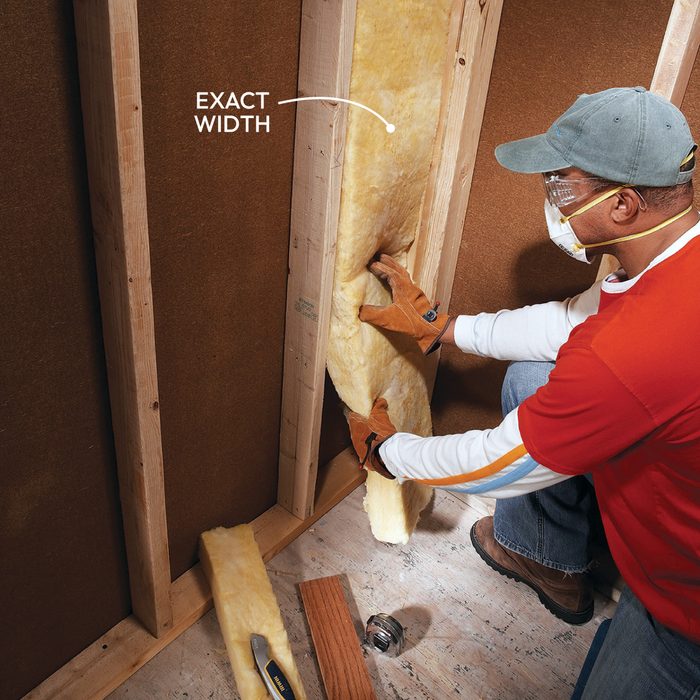 Cut Fiberglass Batts to Exact Widths