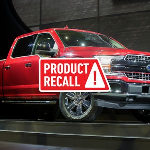 Red 2018 Ford F-150 truck with a red 