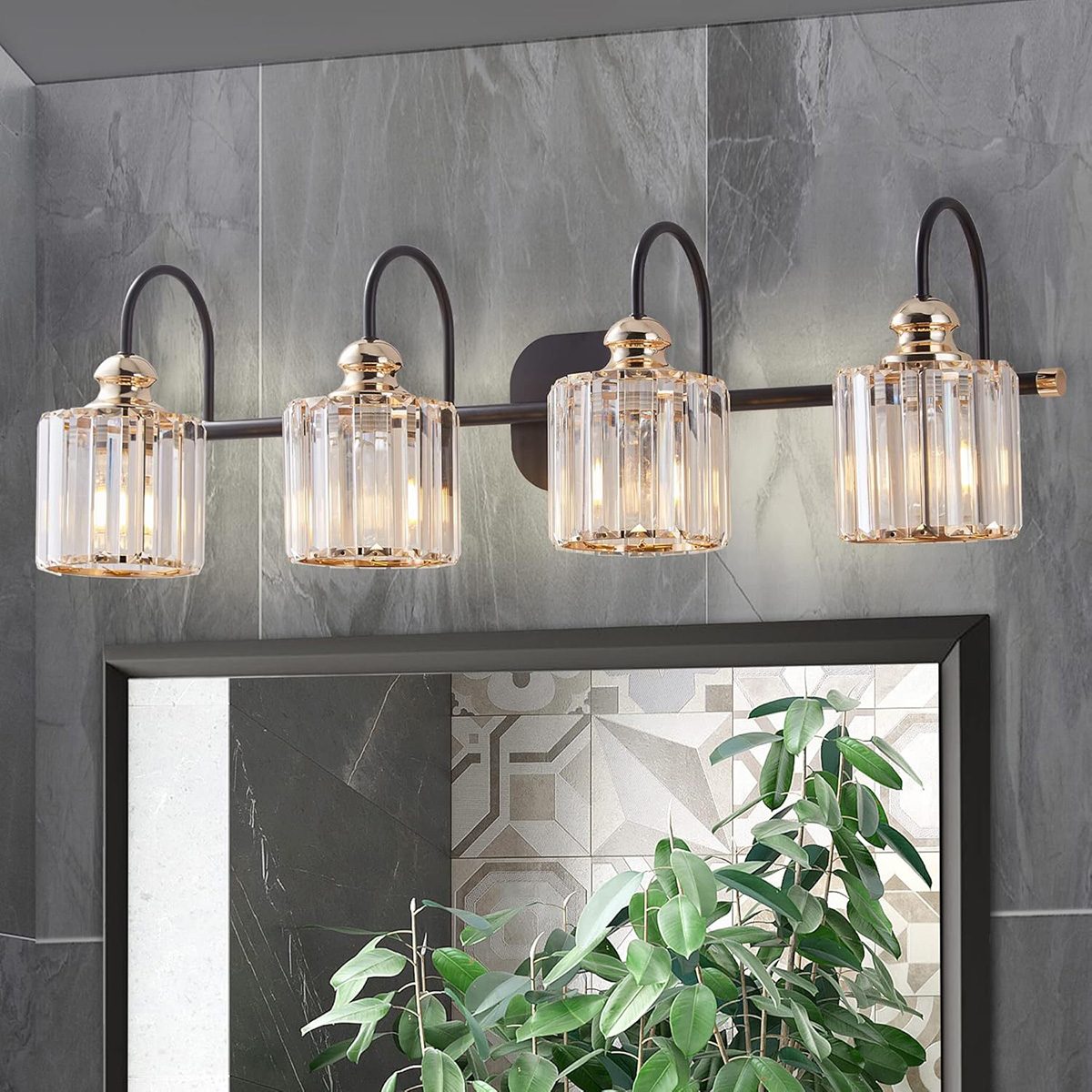 Exbrite Crystal Vanity Lights Wall Sconces